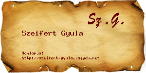Szeifert Gyula névjegykártya