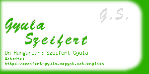 gyula szeifert business card